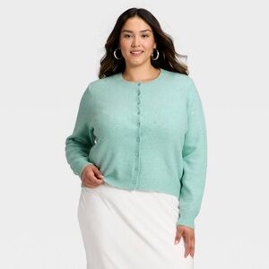 A New Day Long Sleeve Party Cardigan Mint size M